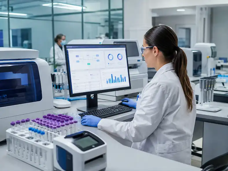 Sistema para laboratório com gestão de exames e laudos